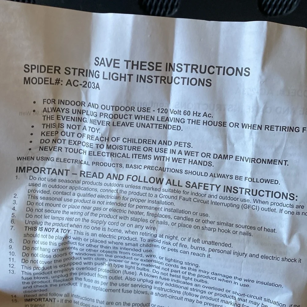 🕸️Spider Web String of Lights
